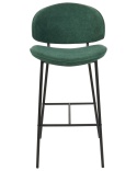 Hoker Barowy Beliani KIANA, Ciemnozielona Tkanina, Nowoczesny Design