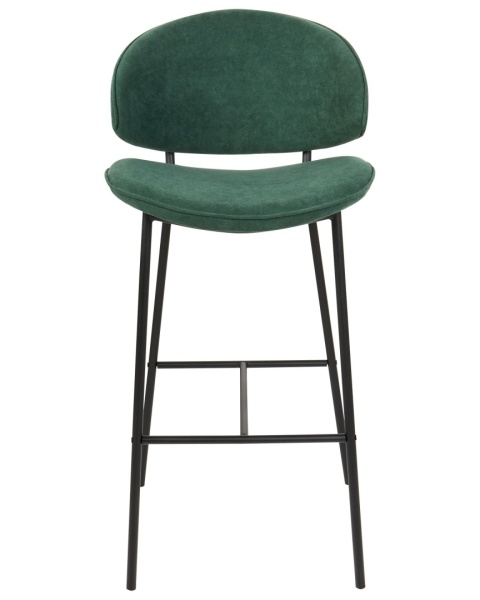Hoker Barowy Beliani KIANA, Ciemnozielona Tkanina, Nowoczesny Design Hoker Barowy Beliani KIANA, Ciemnozielona Tkanina, Nowoczesny Design