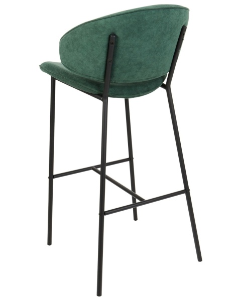 Hoker Barowy Beliani KIANA, Ciemnozielona Tkanina, Nowoczesny Design Hoker Barowy Beliani KIANA, Ciemnozielona Tkanina, Nowoczesny Design