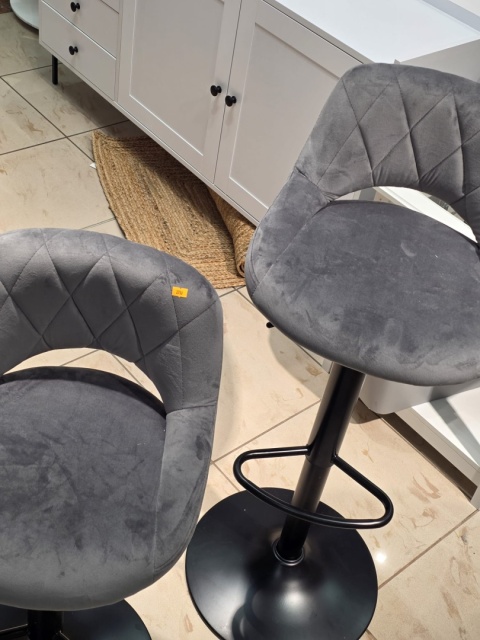 Hoker barowy SONGMICS – ciemnoszary, aksamit