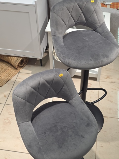 Hoker barowy SONGMICS – ciemnoszary, aksamit