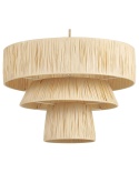 Lampa Wisząca Sufitowa Beliani CHAMBO Papierowa 45 cm Naturalna Styl Japandi