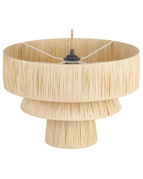 Lampa Wisząca Sufitowa Beliani CHAMBO Papierowa 45 cm Naturalna Styl Japandi Lampa Wisząca Sufitowa Beliani CHAMBO Papierowa 45 cm Naturalna Styl Japandi
