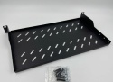Półka do Szafy RACK 19" 1U Głębokość 250mm (25 cm) Czarna Wentylowana