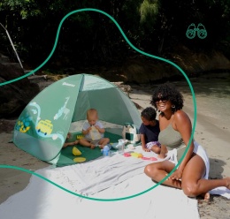 Namiot Plażowy Anty-UV 50+ Badabulle, Pop-Up, Zielony