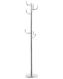 Stojak na Ubrania Wieszak Beliani TRENTON 175 cm Srebrny Stal Nierdzewna