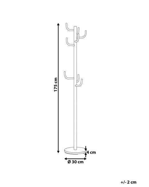 Stojak na Ubrania Wieszak Beliani TRENTON 175 cm Srebrny Stal Nierdzewna Stojak na Ubrania Wieszak Beliani TRENTON 175 cm Srebrny Stal Nierdzewna