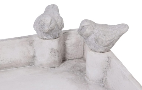 wadratowe Poidło i Kąpielisko dla Ptaków dobar® 29x29cm, Białe