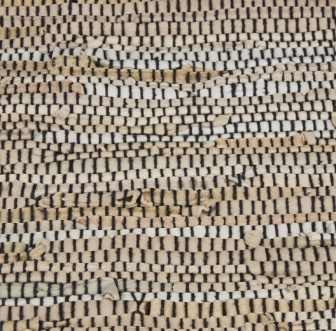 Dywan Chodnik Relaxdays 60x110 cm, Skóra i Bawełna, Szary Patchwork