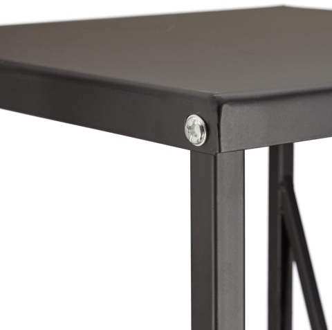 Stojak Regał na Drewno Kominkowe Metalowy Czarny 111 cm – Styl Loft