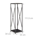 Stojak Regał na Drewno Kominkowe Metalowy Czarny 111 cm – Styl Loft