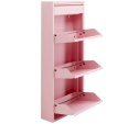 Szafka na Buty KARE DESIGN Caruso 3+1 Różowa, Metalowa, Ultra-Wąska 15 cm