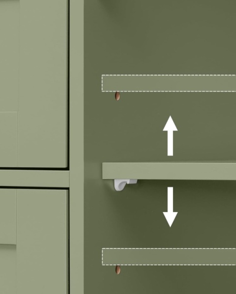 Szafka Łazienkowa VASAGLE Leśna Zieleń 55x30 cm – Komoda 4 Szuflady