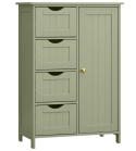 Szafka Łazienkowa VASAGLE Leśna Zieleń 55x30 cm – Komoda 4 Szuflady