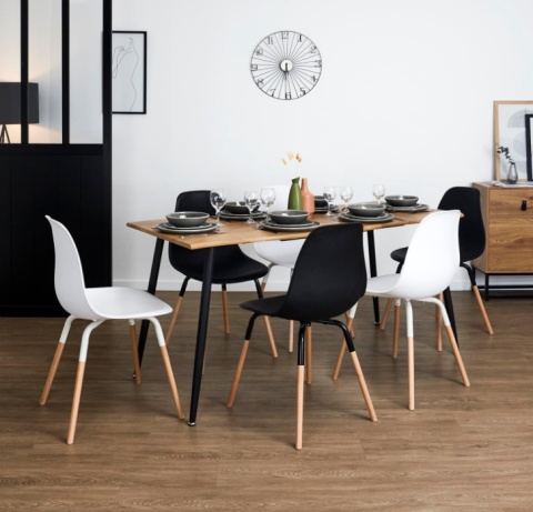 Stół Rozkładany HOME DECO FACTORY 120-160 cm – Efekt Dębu, Nowoczesny