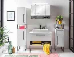 Szafka Łazienkowa Średnia SCHILDMEYER Limone – Biały Mat / Antracyt Stal