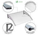 Daszek nad Drzwi VOUNOT 100x80 cm – Poliwęglan Lity 6mm, Szary Wspornik