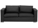 Beliani Sofa Helsinki – 3-osobowa, skóra naturalna, czarna, nowoczesna