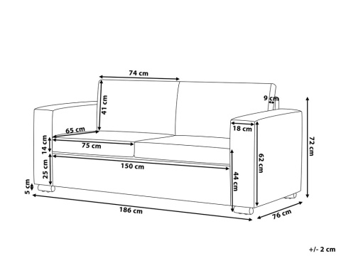 Beliani Sofa Helsinki – 3-osobowa, skóra naturalna, seledynowa, nowoczesna