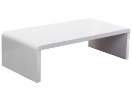 Stolik Kawowy Beliani MILWAUKEE 120x60 cm, Biały Wysoki Połysk