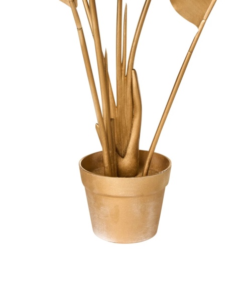 Sztuczna Roślina Bananowiec Beliani BANANA TREE 123 cm, Złoty