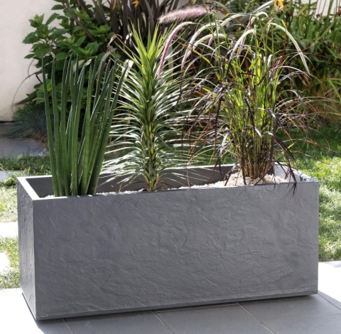 Wysoka Donica Ogrodowa EDA Volcania UP 98cm – Kamienny Szary (Pebble Grey)