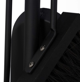 Zestaw Kominkowy 4-częściowy Relaxdays, Czarny Stalowy, Nowoczesny