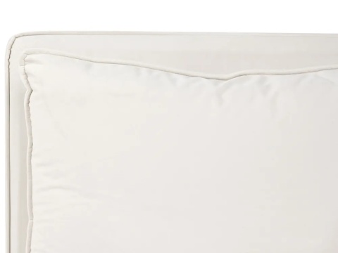 Łóżko tapicerowane Beliani BAJONNA 180 x 200 cm (EU Super King) Jasnobeżowe (Light Beige)