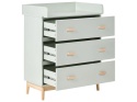 Beliani Przewijak z komodą QUILPIE Light Green z szufladami 102 cm