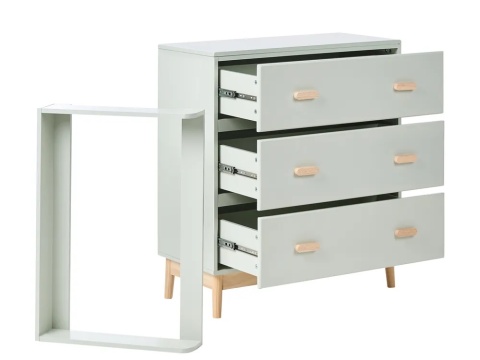 Beliani Przewijak z komodą QUILPIE Light Green z szufladami 102 cm