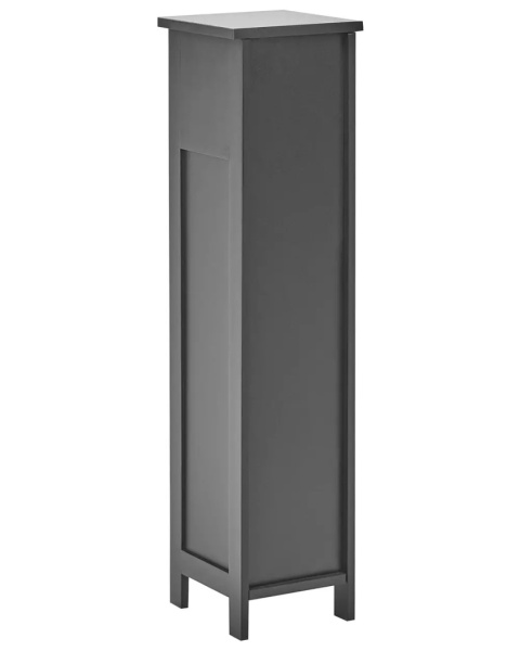 Beliani Szafka łazienkowa bambusowa z drzwiczkami 72x17x16