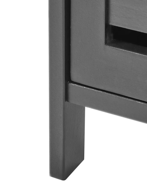 Beliani Szafka łazienkowa bambusowa z drzwiczkami 72x17x16