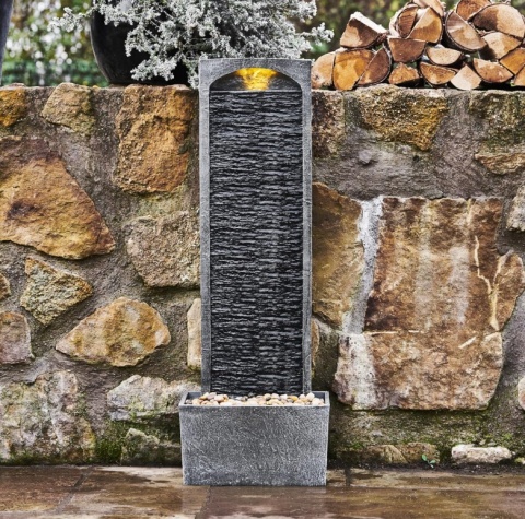 Fontanna Ogrodowa Teamson Home 98cm Efekt Łupka – Szara [OUTLET - Do naprawy]