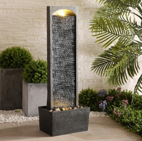 Fontanna Ogrodowa Teamson Home 98cm Efekt Łupka – Szara [OUTLET - Do naprawy]