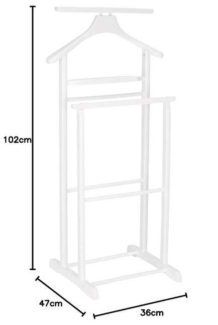 HAKU Möbel Parter, Lite Drewno, Biały, 47 x 36 x 102 cm