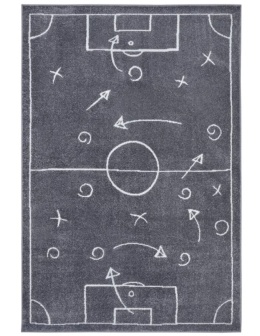 Hanse Home dywan dziecięcy Boisko Piłka Adventures 160x235 cm, szary, prostokątny, do pokoju dziecięcego