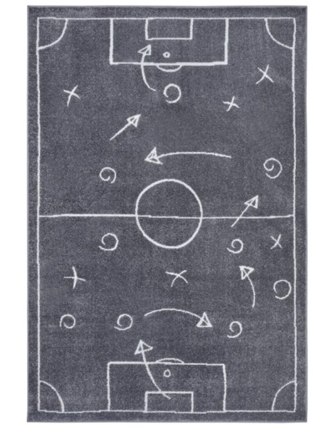 Hanse Home dywan dziecięcy Boisko Piłka Adventures 160x235 cm, szary, prostokątny, do pokoju dziecięcego