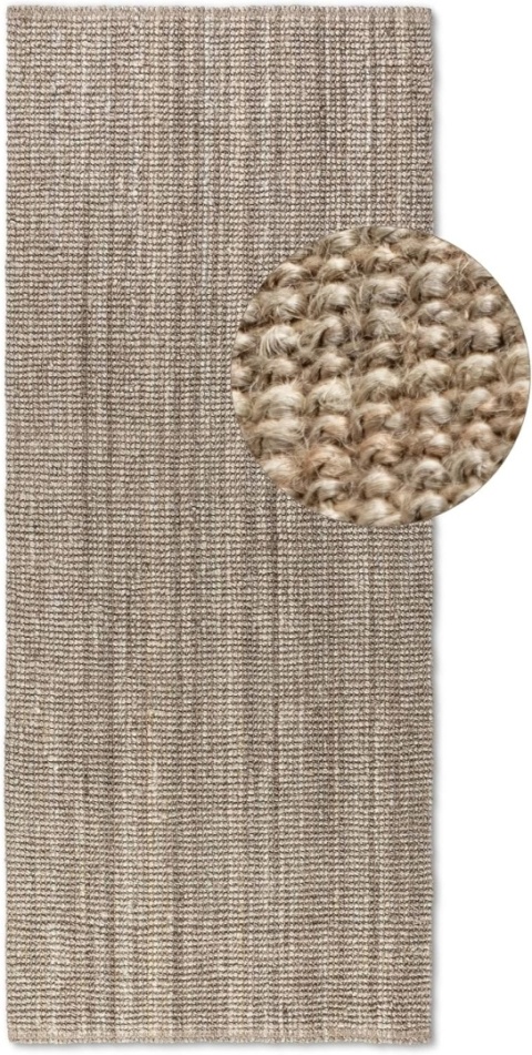 Hanse Home dywan juty 80x200 cm, szaro-brązowy, prostokątny, ręcznie tkany, naturalne włókna