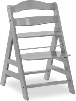 Hauck 66117 Drewniane krzesełko do karmienia Szare 48×56×80 cm