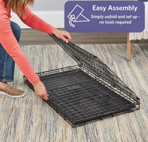 Klatka Kennelowa MIDWEST iCrate 106 cm – Z Panelem Dzielącym, Dla Dużych Psów (32-41 kg)