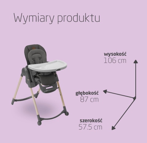 Krzesełko do Karmienia Maxi-Cosi Minla 6w1 – Od Urodzenia do 14 Lat (60 kg), Beyond Graphite