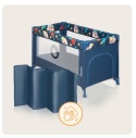 Beliani Lionelo Stefi Blue Navy – Łóżeczko turystyczne i kojec 2w1 z bocznym wejściem