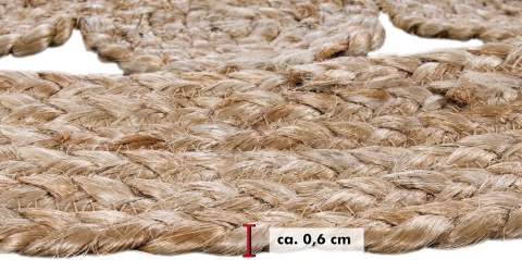 Luxor Living dywan okrągły Balo 150 cm, boho, juta, naturalny, ręcznie tkany, beżowy