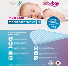 Materac do Łóżeczka Dostawnego babybay MediTex Wave – Pasuje do modeli Comfort / Boxspring Comfort