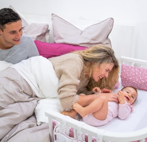 Materac do Łóżeczka Dostawnego babybay MediTex Wave – Pasuje do modeli Comfort / Boxspring Comfort