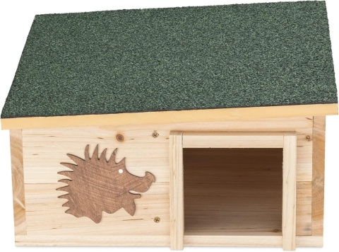 Navaris drewniany domek dla jeży całoroczny z labiryntem, odporny na warunki atmosferyczne