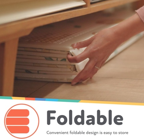 Nuby dwustronna składana mata podłogowa dla niemowląt Safari 195x147 cm