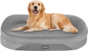 Ortopedyczne legowisko dla psa HMTOPE, antypoślizgowe, zdejmowane, szare 90×75×17 cm
