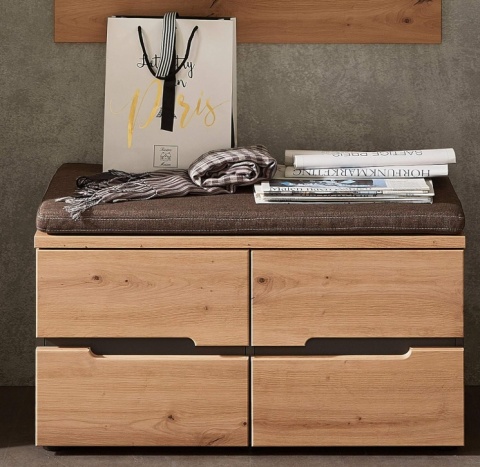 Szafka na Buty z Siedziskiem Stella Trading MEMPHIS – Dąb Artisan / Grafit