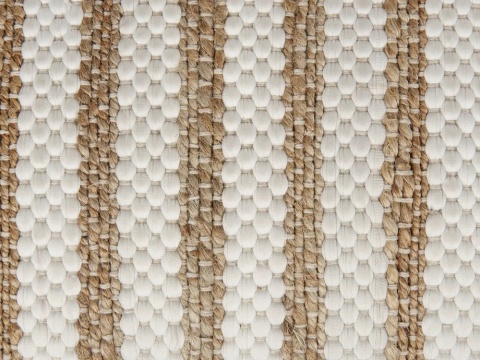 Puf ALMATTI beżowy z juty i bawełny 60×60×30 cm – kwadratowa poducha do siedzenia